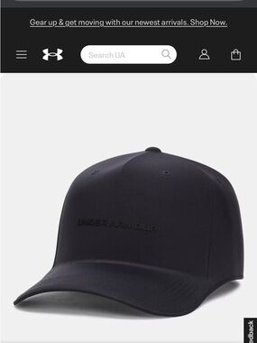 Under Armour Black Embossed Logo Curved Cap